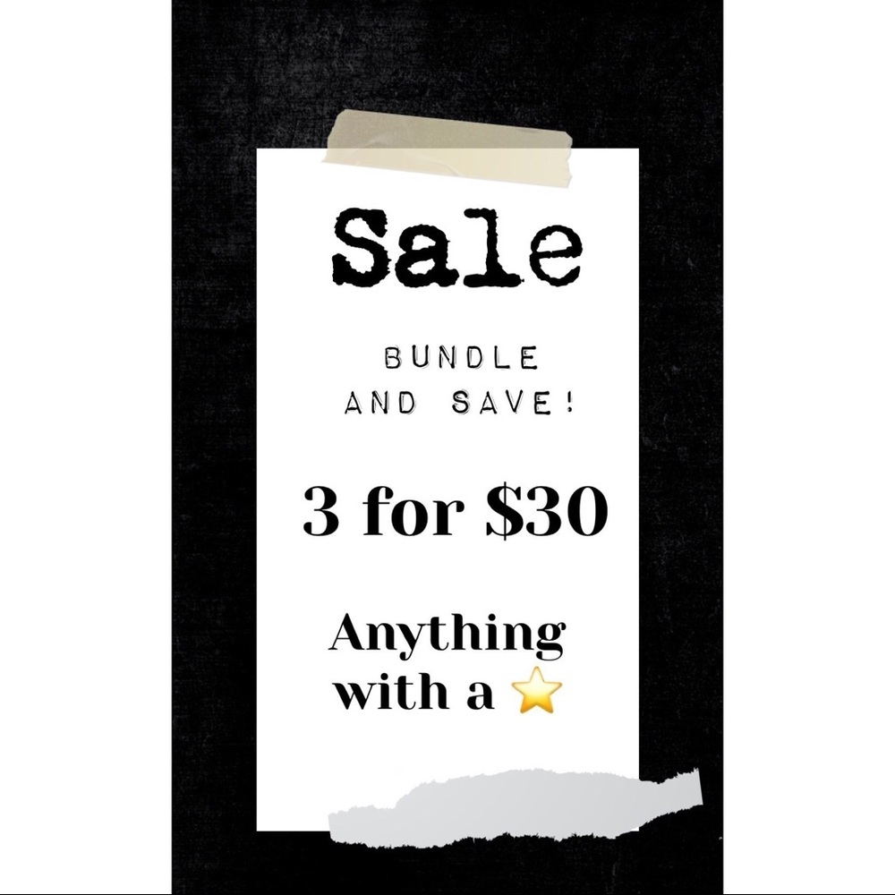 ⭐️Bundle and Save! 3 for $30⭐️